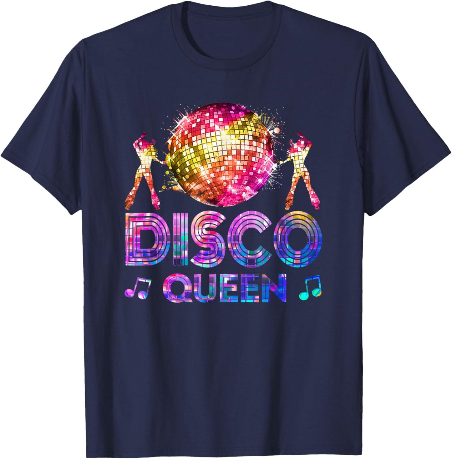 Disco Queen - 70's Disco Themed Vintage Seventies Costume T-Shirt - T-Shirt | Navy