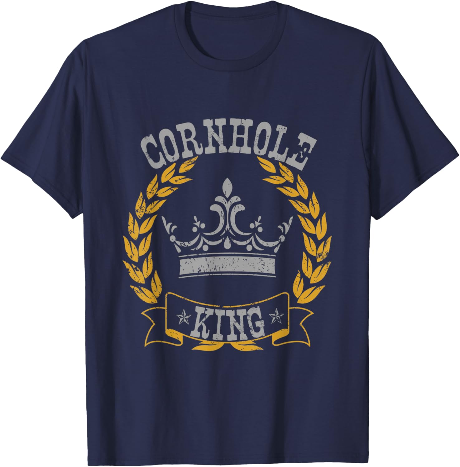 Cornhole King Funny Cornhole T-Shirt - T-Shirt | Navy