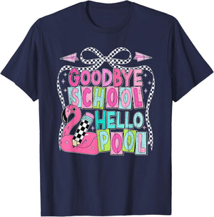 Goodbye School Hello Pool, Pool Teacher T-Shirt - T-Shirt | Navy