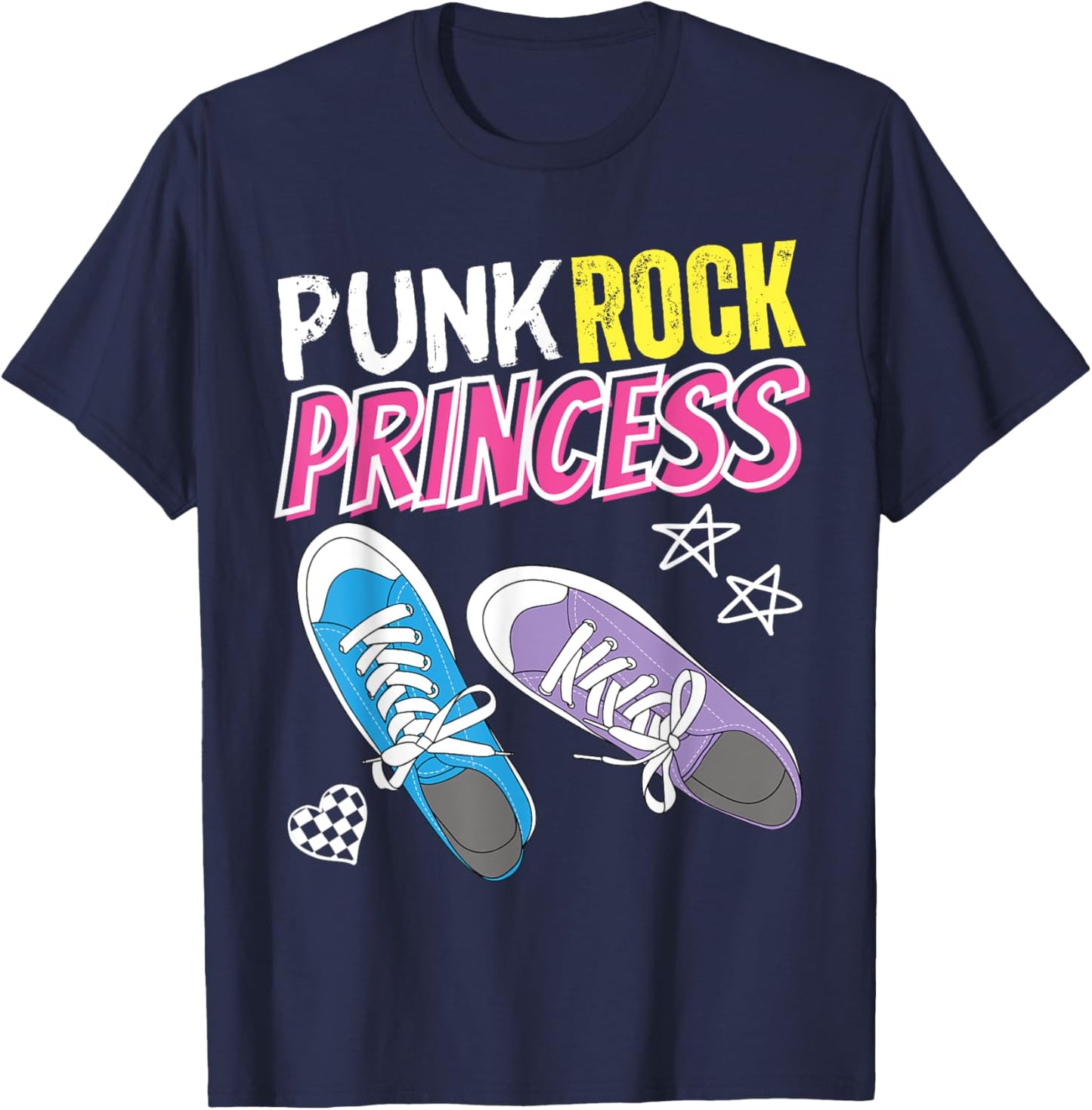 Punk Rock Princess for Girls who Love Punkrock Music & Bands T-Shirt - T-Shirt | Navy