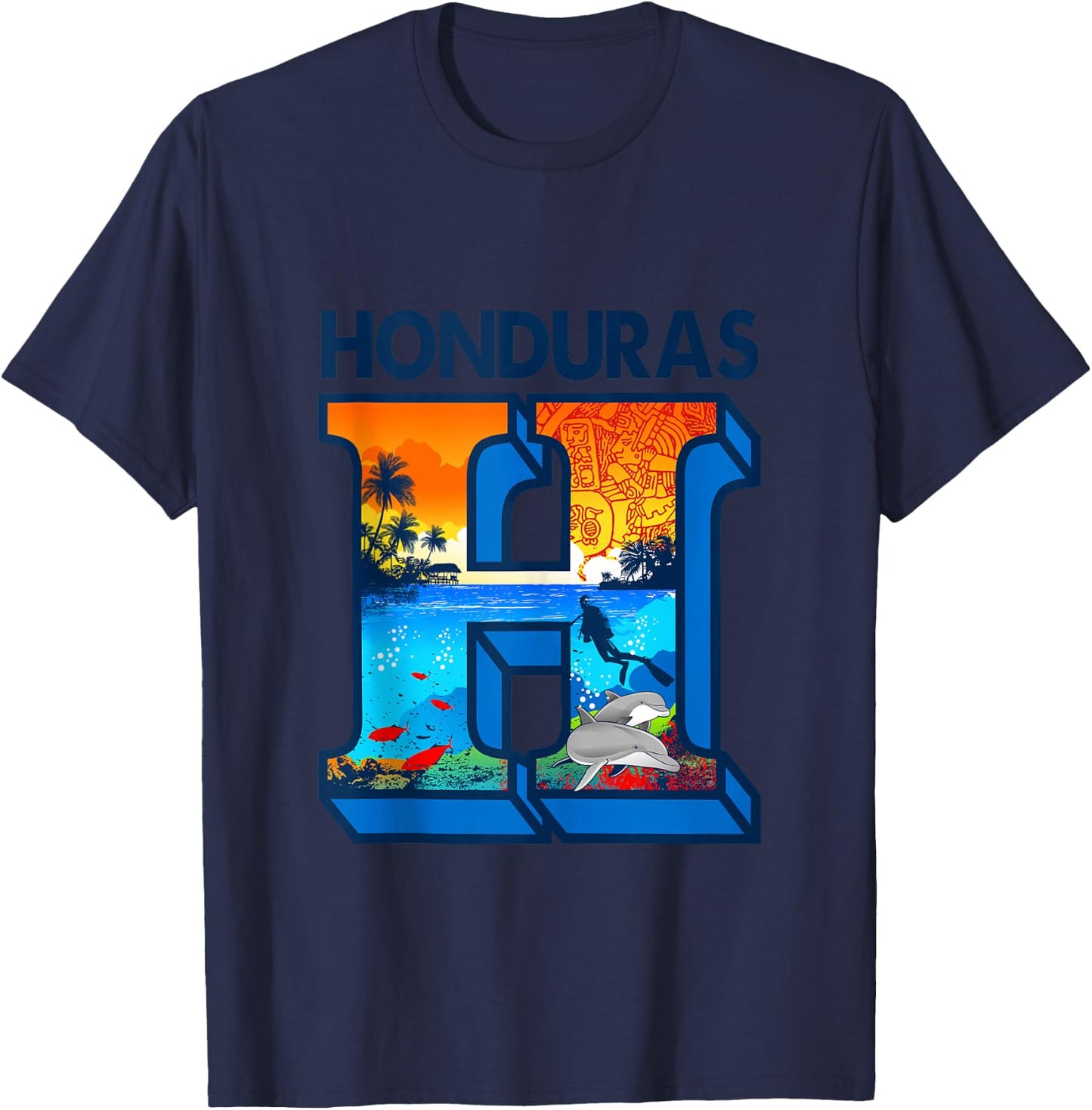 Honduras H T-Shirt - T-Shirt | Navy