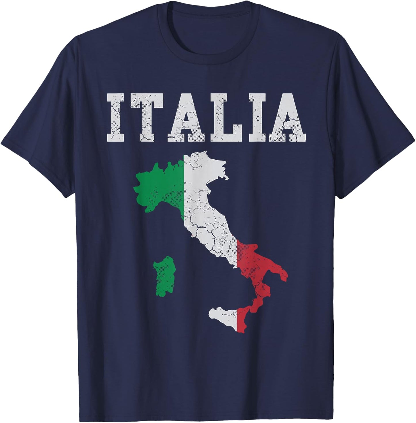 Italia Italy Flag Map Italian Italiano Family T-Shirt - T-Shirt | Navy