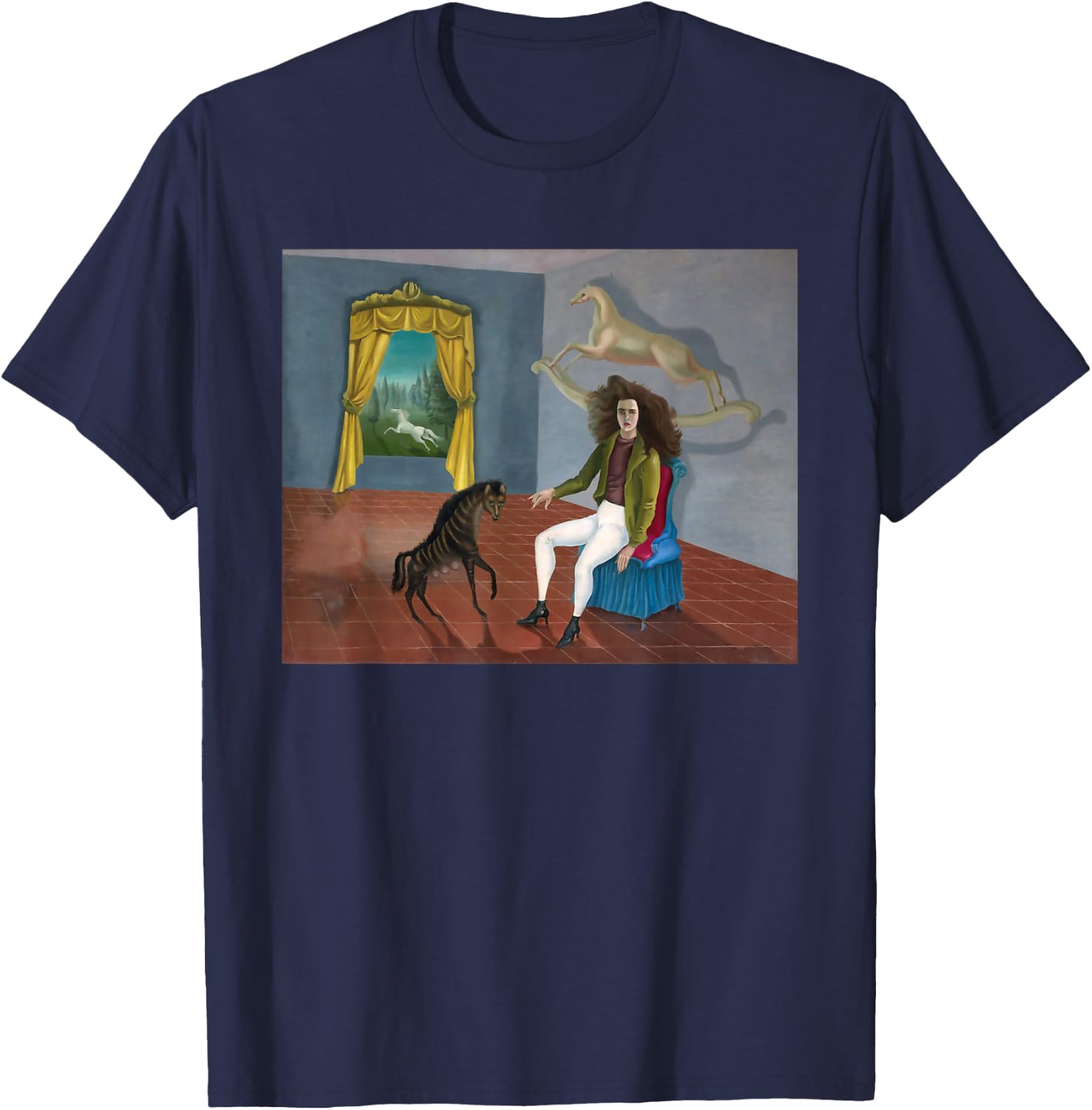 Self-Portrait Famous Surrealist Painting T-Shirt - T-Shirt | Navy