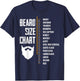 Beard Measurement Chart Beard Length Funny Growth Chart T-Shirt - T-Shirt | Navy