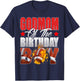 Godmom Of The Birthday Boy Football Bday Celebration T-Shirt - T-Shirt | Navy