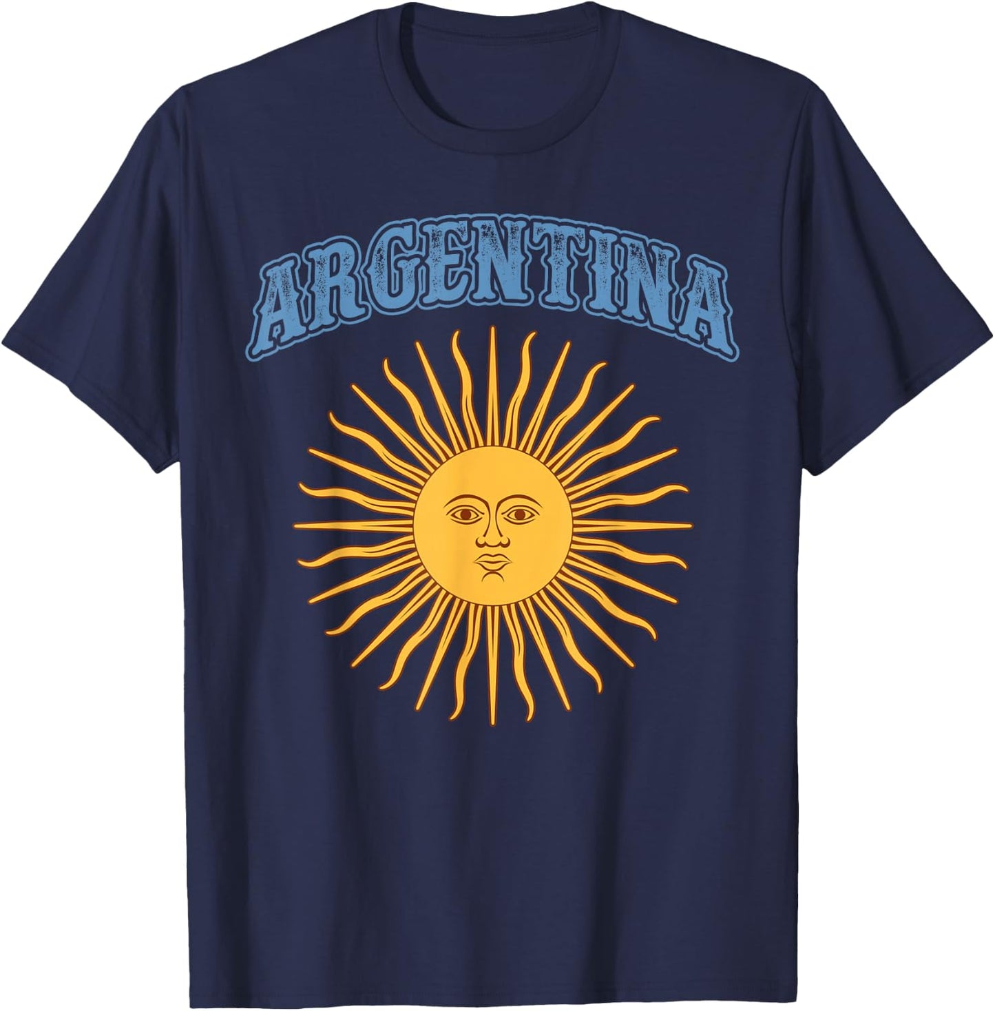 Argentina Hispanic Heritage Month Sun May Argentinian Flag T-Shirt - T-Shirt | Navy