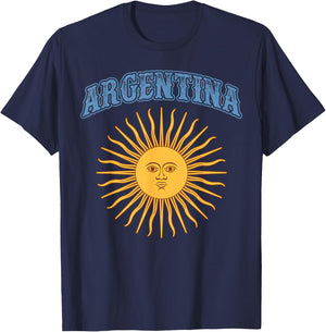Argentina Hispanic Heritage Month Sun May Argentinian Flag T-Shirt - T-Shirt | Navy