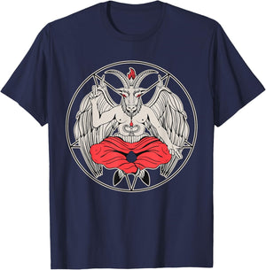 Baphomet Satanic T-Shirt - T-Shirt | Navy