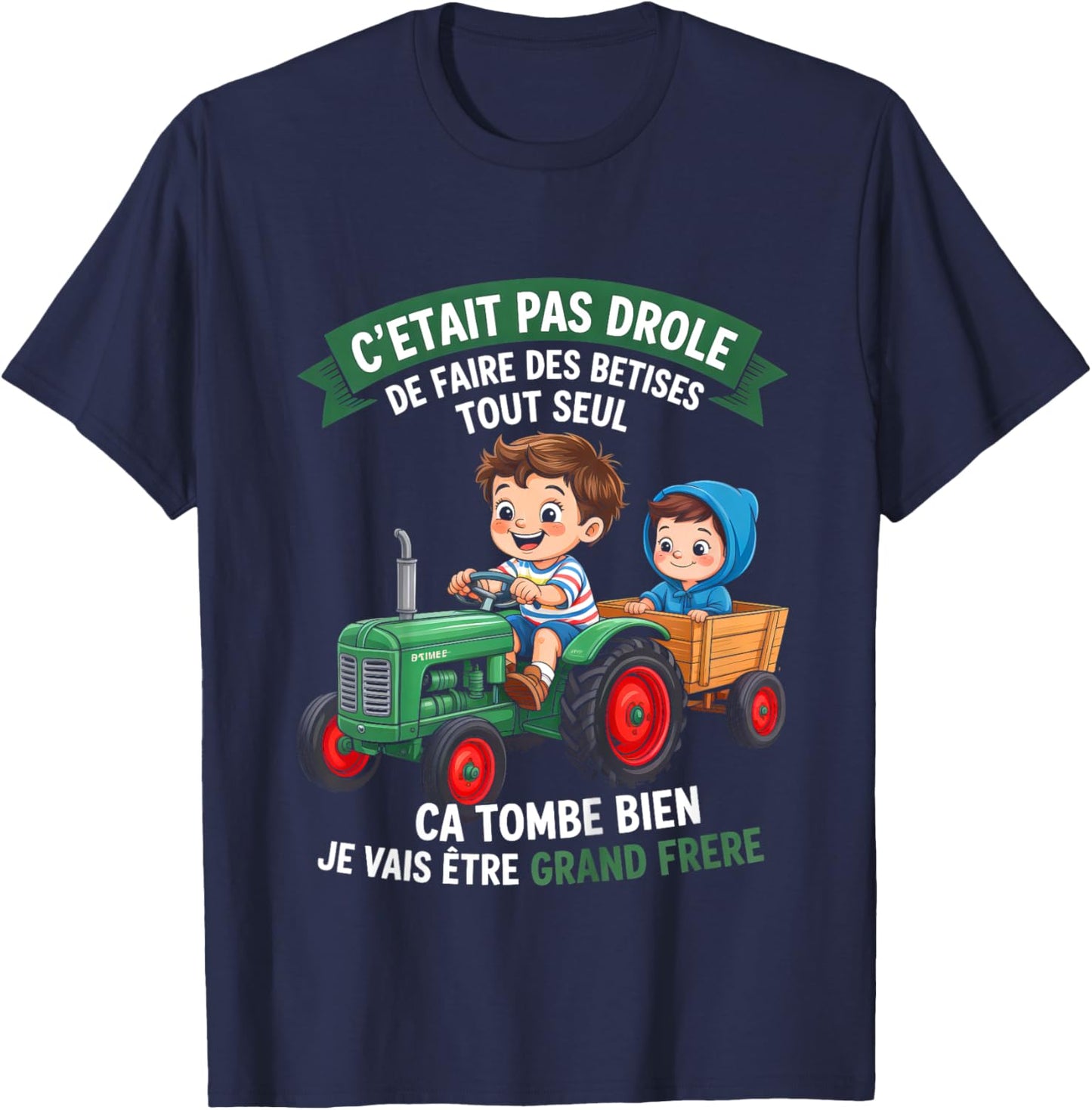 Child Child Big Brother on Mission - Announcement Pregnancy Boys T-Shirt - T-Shirt | Navy