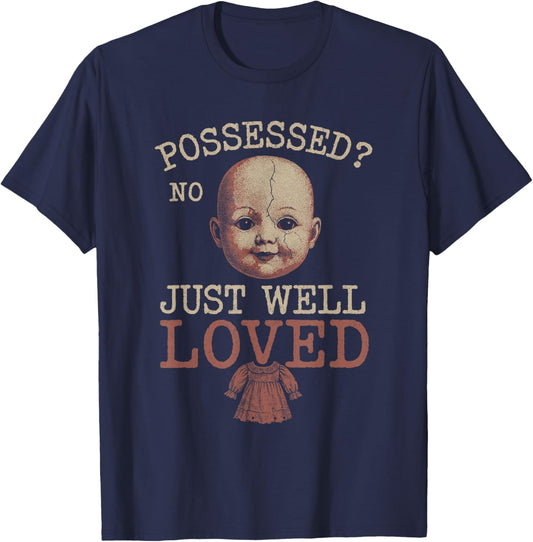 Horror Doll Collector Creepy Toy Lover Haunted Doll T-Shirt - T-Shirt | Navy