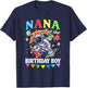 Nana of The Birthday Boy Astronaut Family Space Planets T-Shirt - T-Shirt | Navy