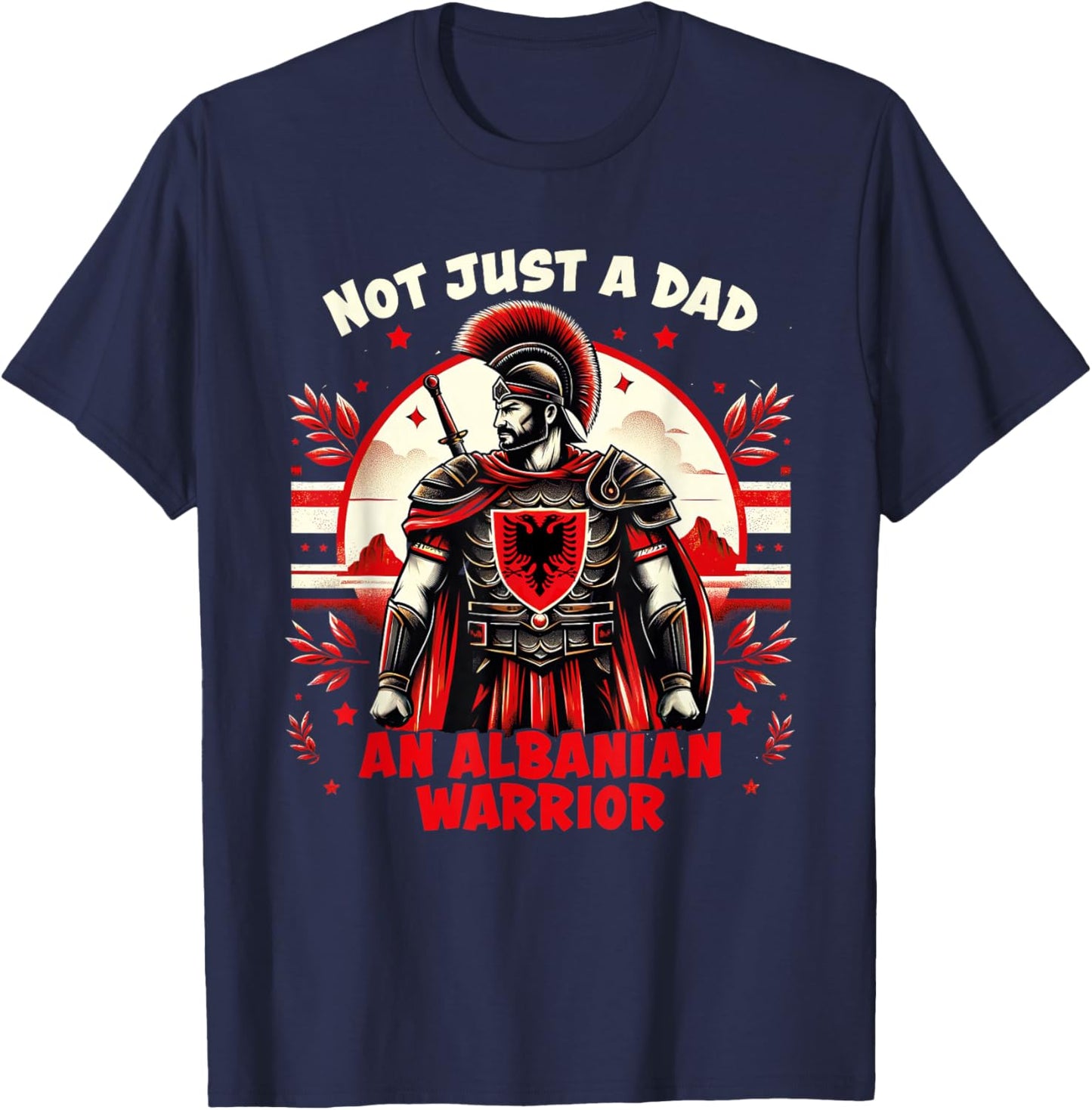 Albanian Father's day Skenderbeg Albania proud Albanian Dad T-Shirt - T-Shirt | Navy