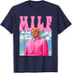 M.I.L.F Man I Love Felons Funny Trump Pink 2024 Election T-Shirt - T-Shirt | Navy