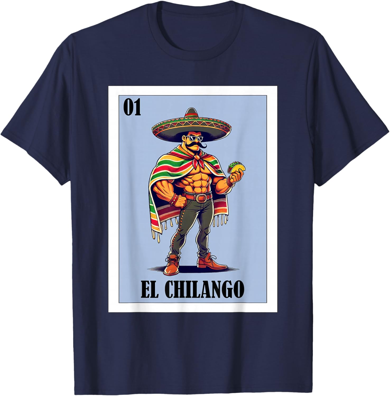 Funny Ciudad de México Mexican Design - El Chilango T-Shirt - T-Shirt | Navy