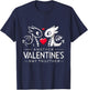 Romantic Dragon Couple Valentine's Day Design - Black, , Short Sleeve, Cotton 90% Polyester 10%, Size Small T-Shirt - T-Shirt | Navy