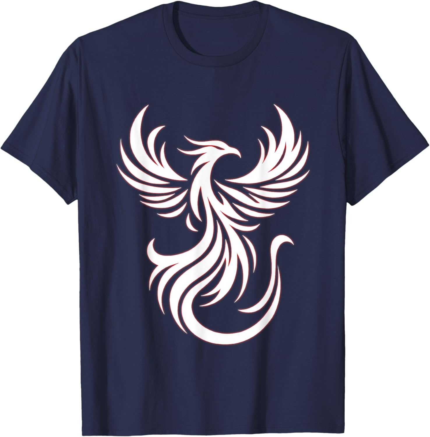 Classic Phoenix Bird Fantasy Phoenix Flame Artwork Firebird T-Shirt - T-Shirt | Navy