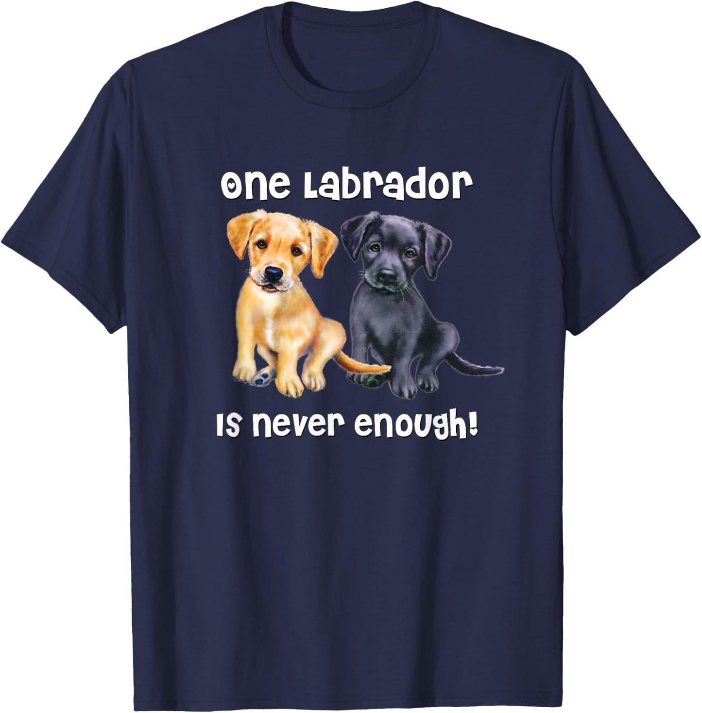 Labrador Pet Dog Funny T Shirt Gift Black Golden Yellow lab T-Shirt - T-Shirt | Navy