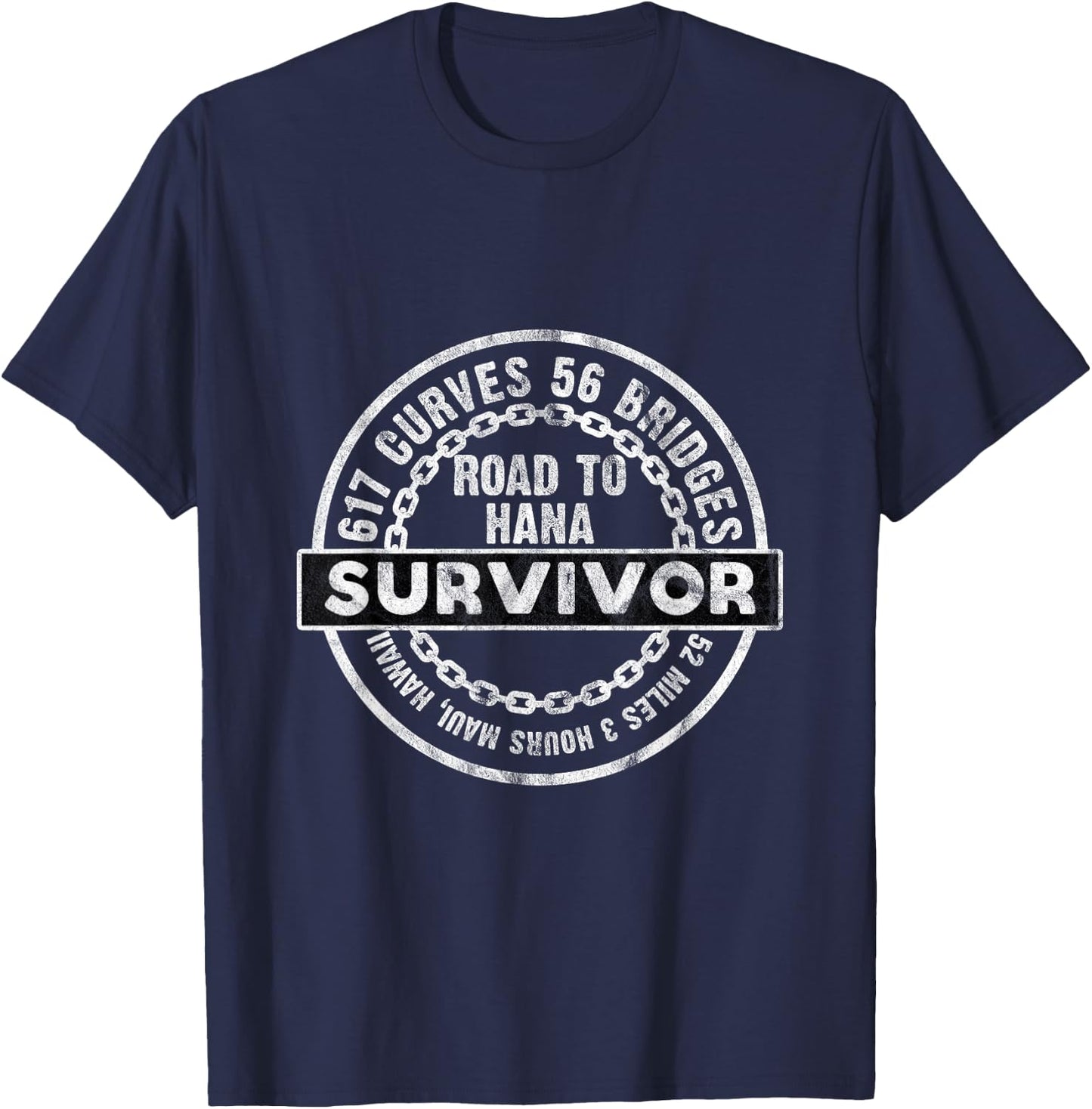 RJC Road to Hana Survivor Maui Hawaii Trip Adventure T-Shirt - T-Shirt | Navy