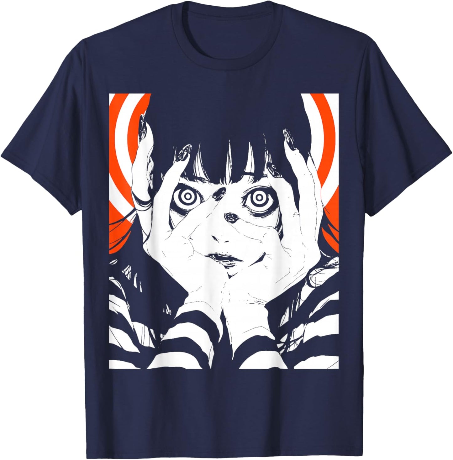 Horror Anime Manga | Japan Japanese Creepy Kawaii Goth T-Shirt - T-Shirt | Navy