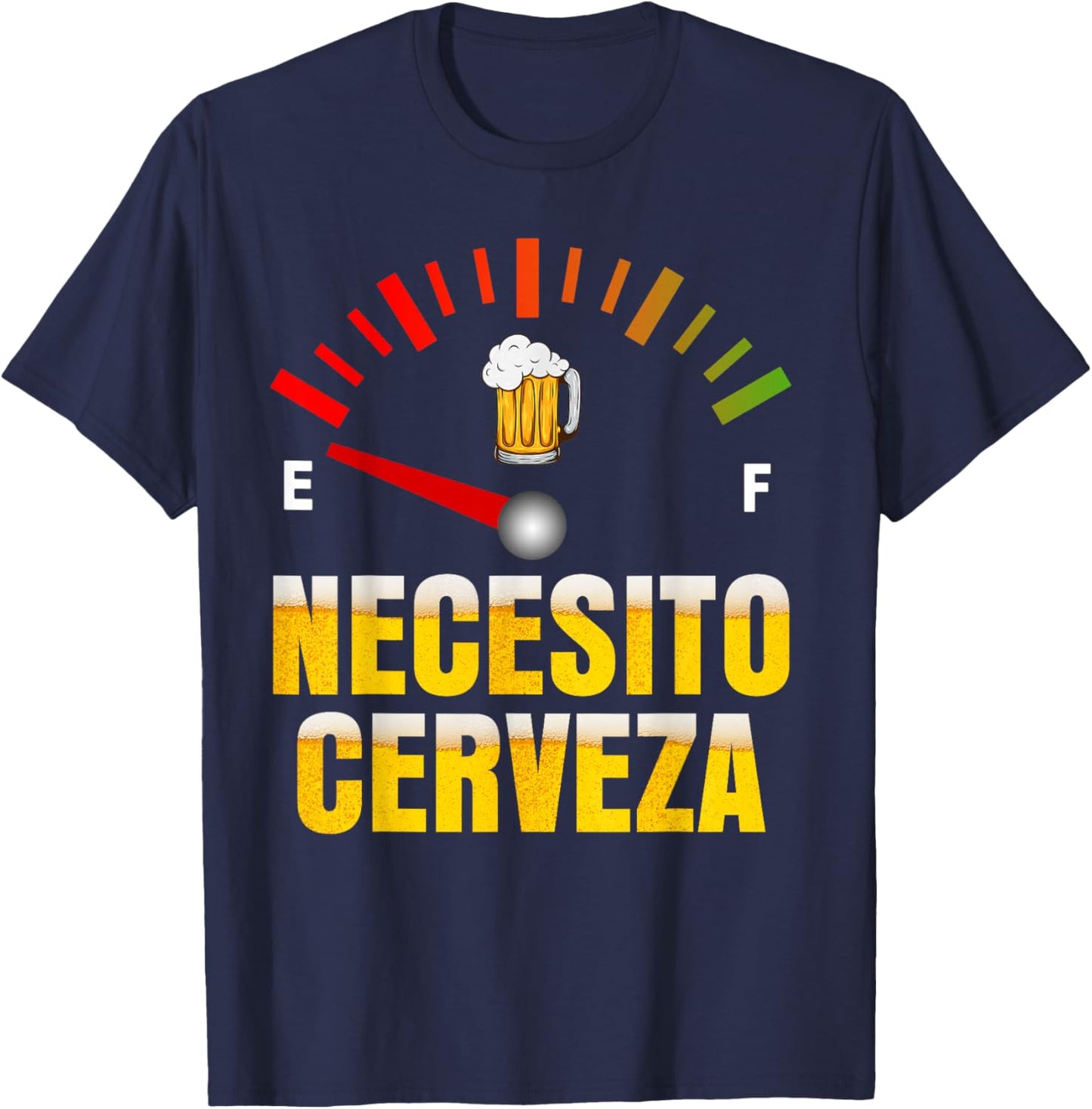 Necesito Cerveza I Need Beer in Spanish Mardi Gras Bbq Party T-Shirt - T-Shirt | Navy