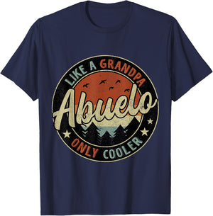 Abuelo Like A Grandpa Only Cooler Vintage Retro Father's Day T-Shirt - T-Shirt | Navy