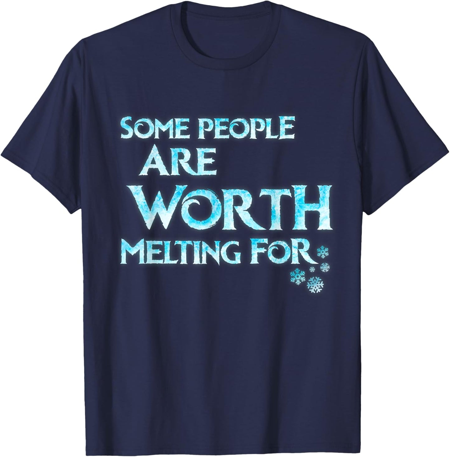 Some People Are Worth Melting For Funny Kids Cosplay Outfit T-Shirt - T-Shirt | Navy