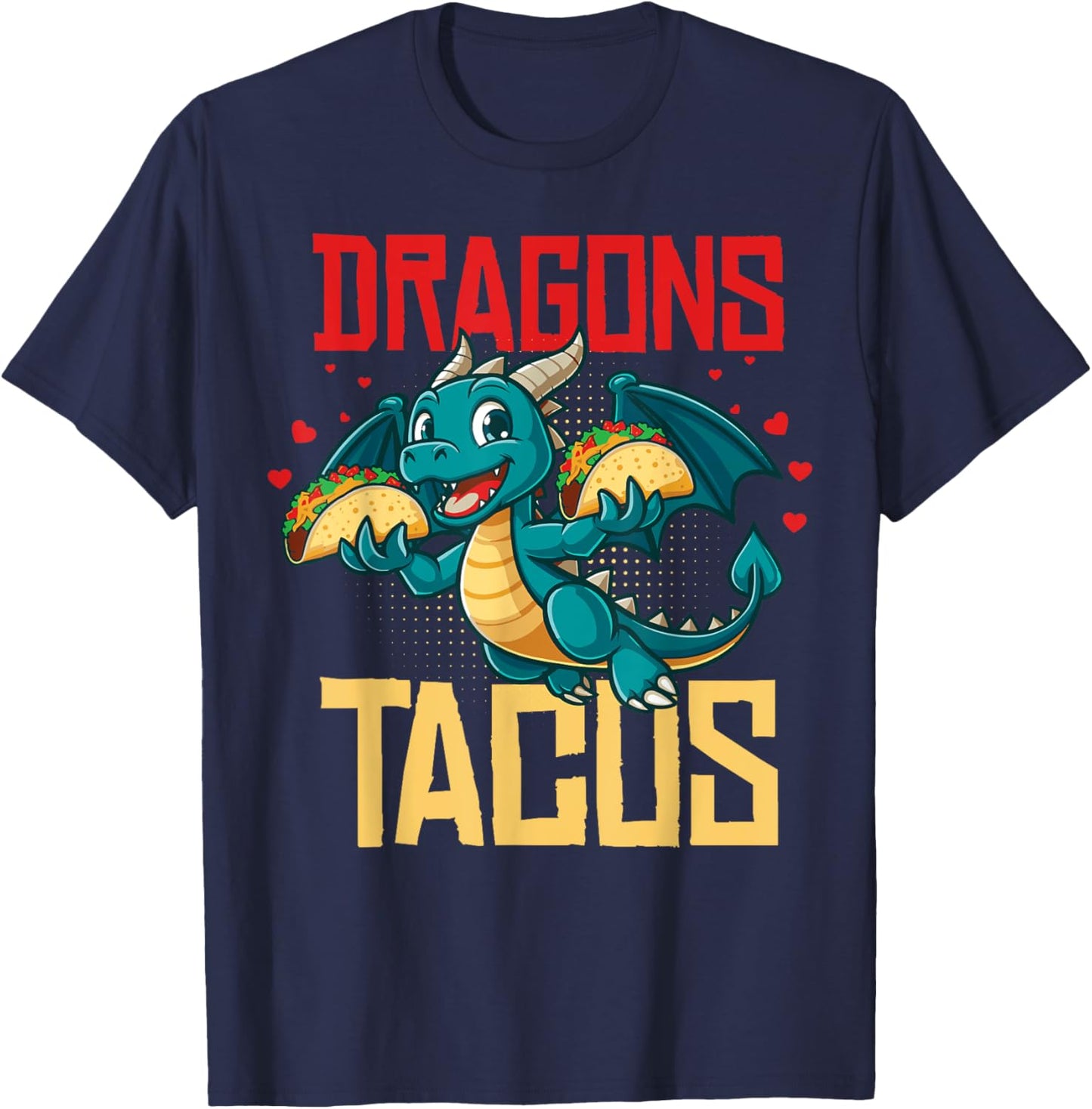 Dragons Love Tacos Shirt for Kids Girls Boys T-Shirt - T-Shirt | Navy