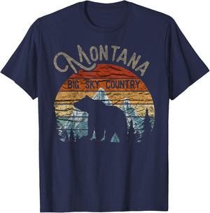 Montana Treasure State Big Sky Country The last Best Place T-Shirt - T-Shirt | Navy