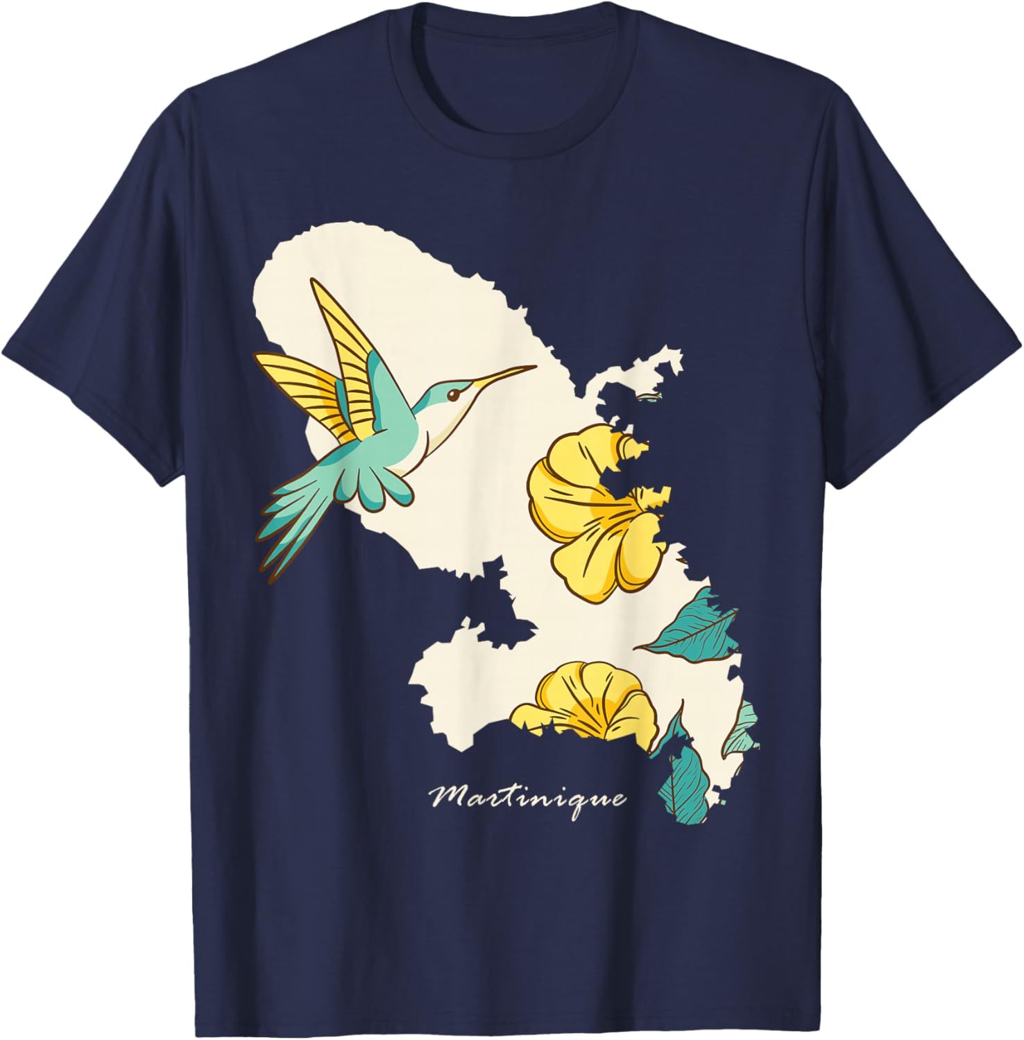 Martinique Colibri Gift Martinique Martinique T-Shirt - T-Shirt | Navy