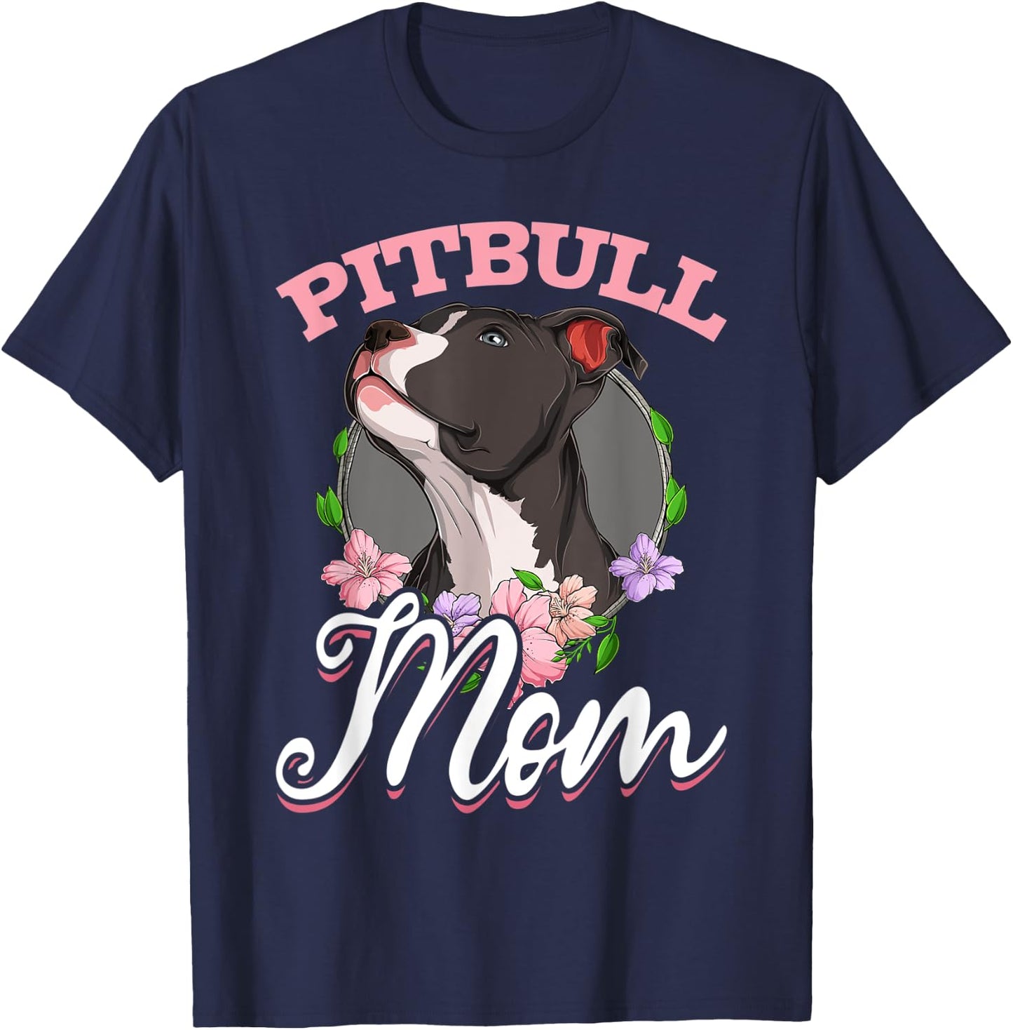 Pitbull Pittie - Pitbull Mom Mommy Mama T-Shirt - T-Shirt | Navy