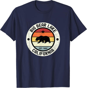 Big Bear Lake California CA Vintage T-Shirt - T-Shirt | Navy