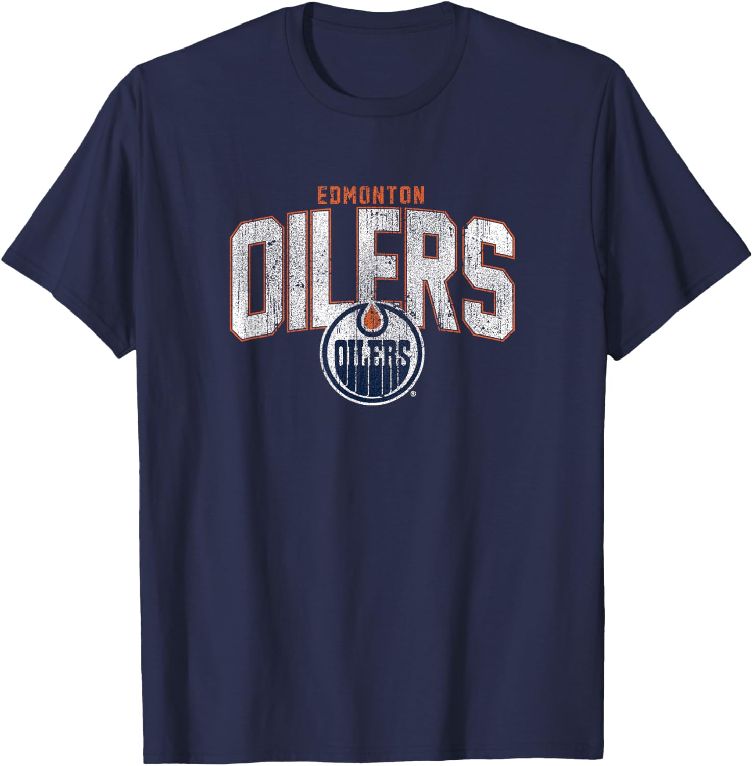 Edmonton Oilers NHL-Hockey mit Vintage-Logo T-Shirt - T-Shirt | Navy