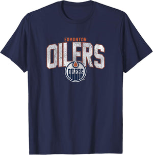 Edmonton Oilers NHL-Hockey mit Vintage-Logo T-Shirt - T-Shirt | Navy