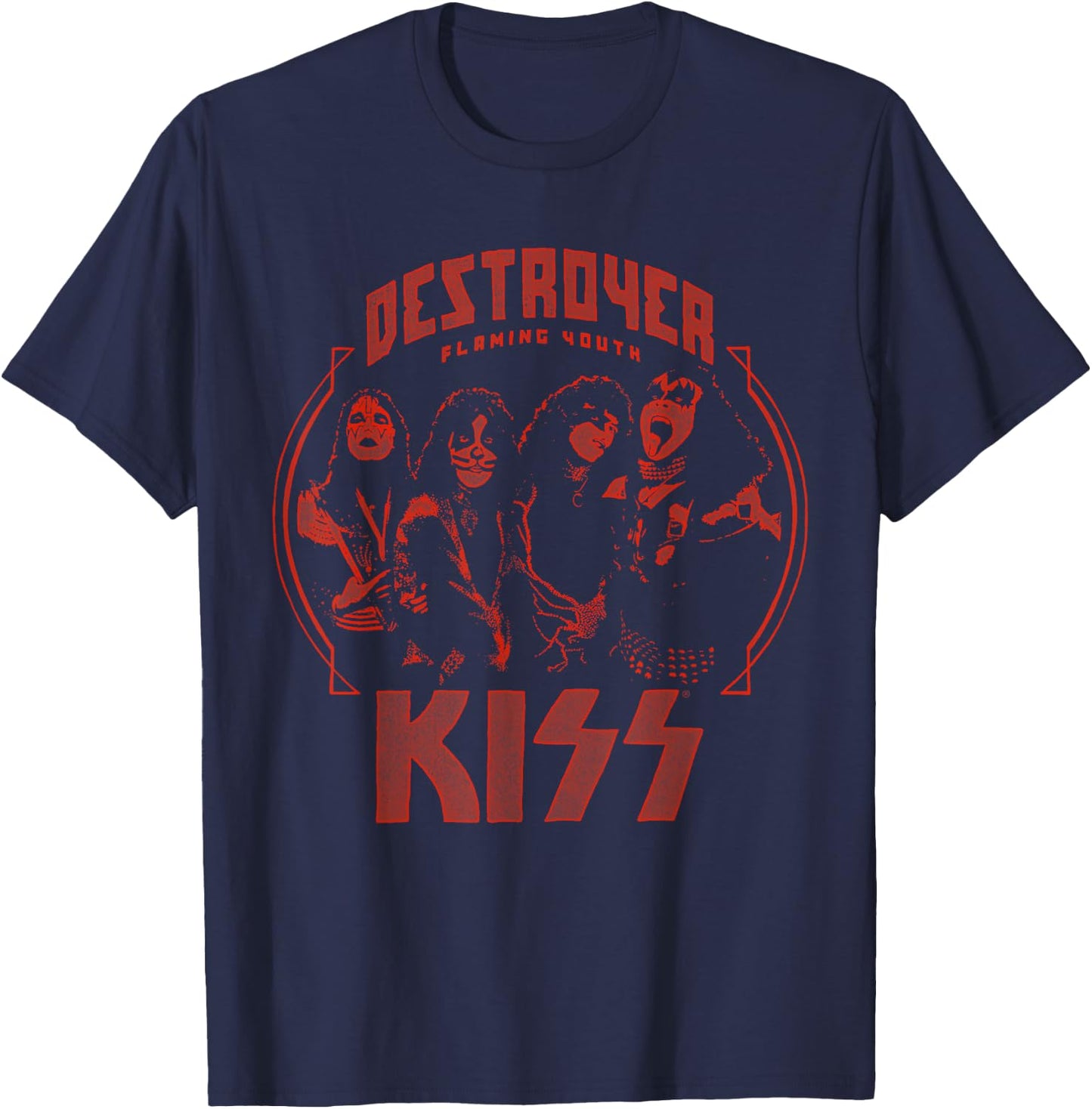 KISS - Flaming Youth T-Shirt - T-Shirt | Navy