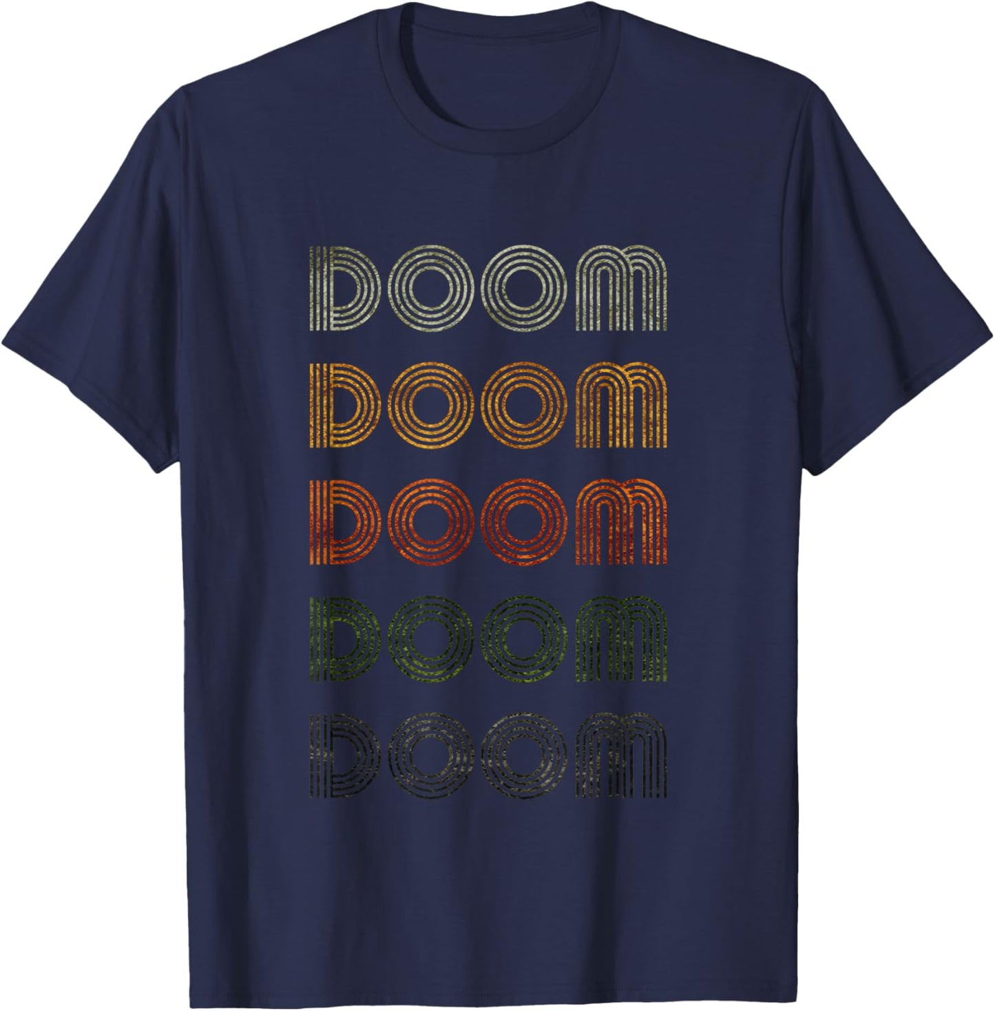 Love Heart Doom Grunge Vintage Style Black Doom T-Shirt - T-Shirt | Navy