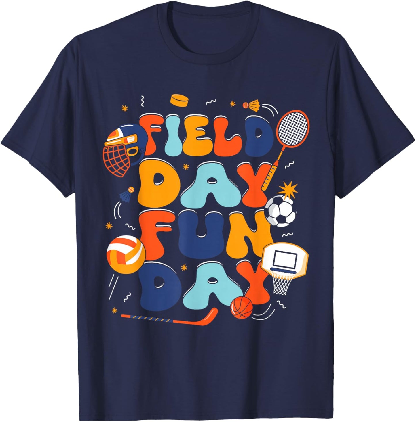 Field Day School Apparel Teacher Students T-Shirt - T-Shirt | Navy