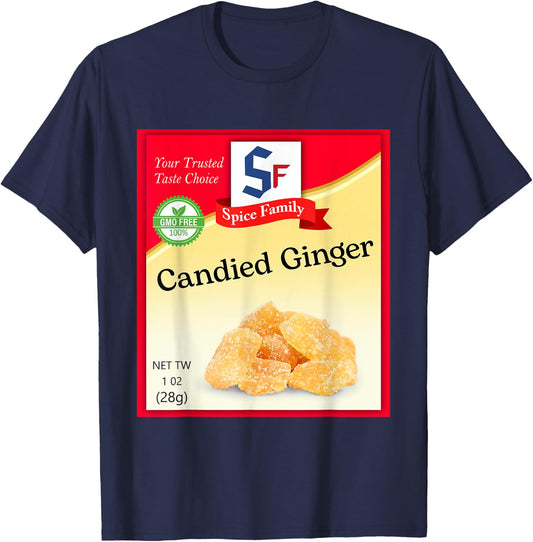 Candied Ginger Condiment Costume Holiday Spice Costumes T-Shirt - T-Shirt | Navy