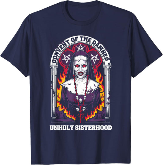 Gothic Antichrist Dark Art Church of Satan 666 Baphomet T-Shirt - T-Shirt | Navy