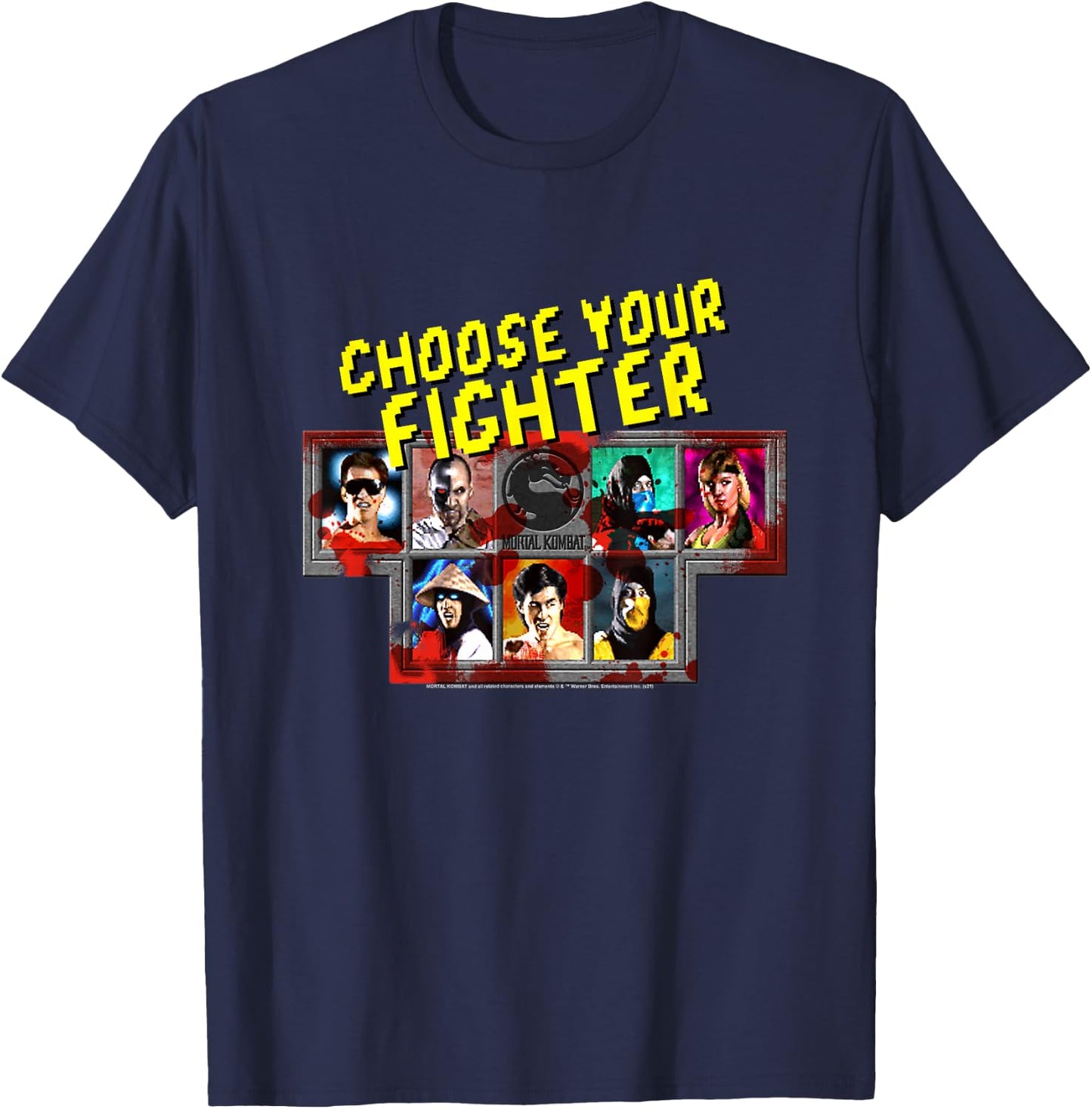 Mortal Kombat Classic Choose Your Fighter T-Shirt - T-Shirt | Navy