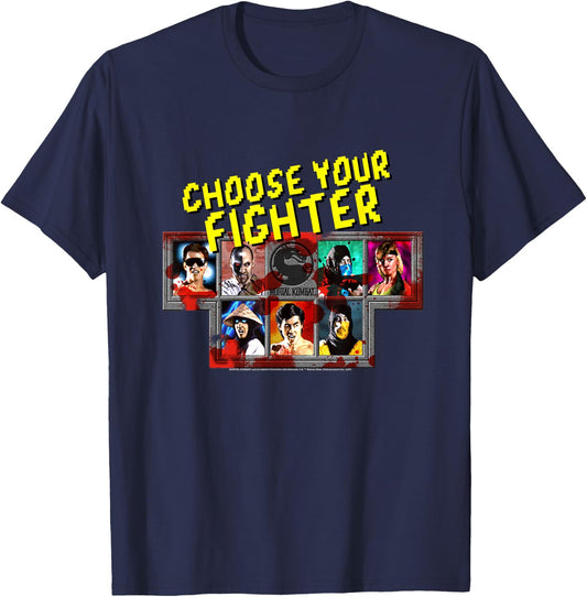 Mortal Kombat Classic Choose Your Fighter T-Shirt - T-Shirt | Navy