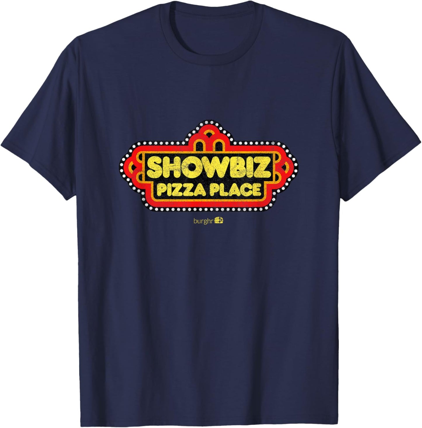Showbiz Pizza Place | 1980s T-Shirt - T-Shirt | Navy