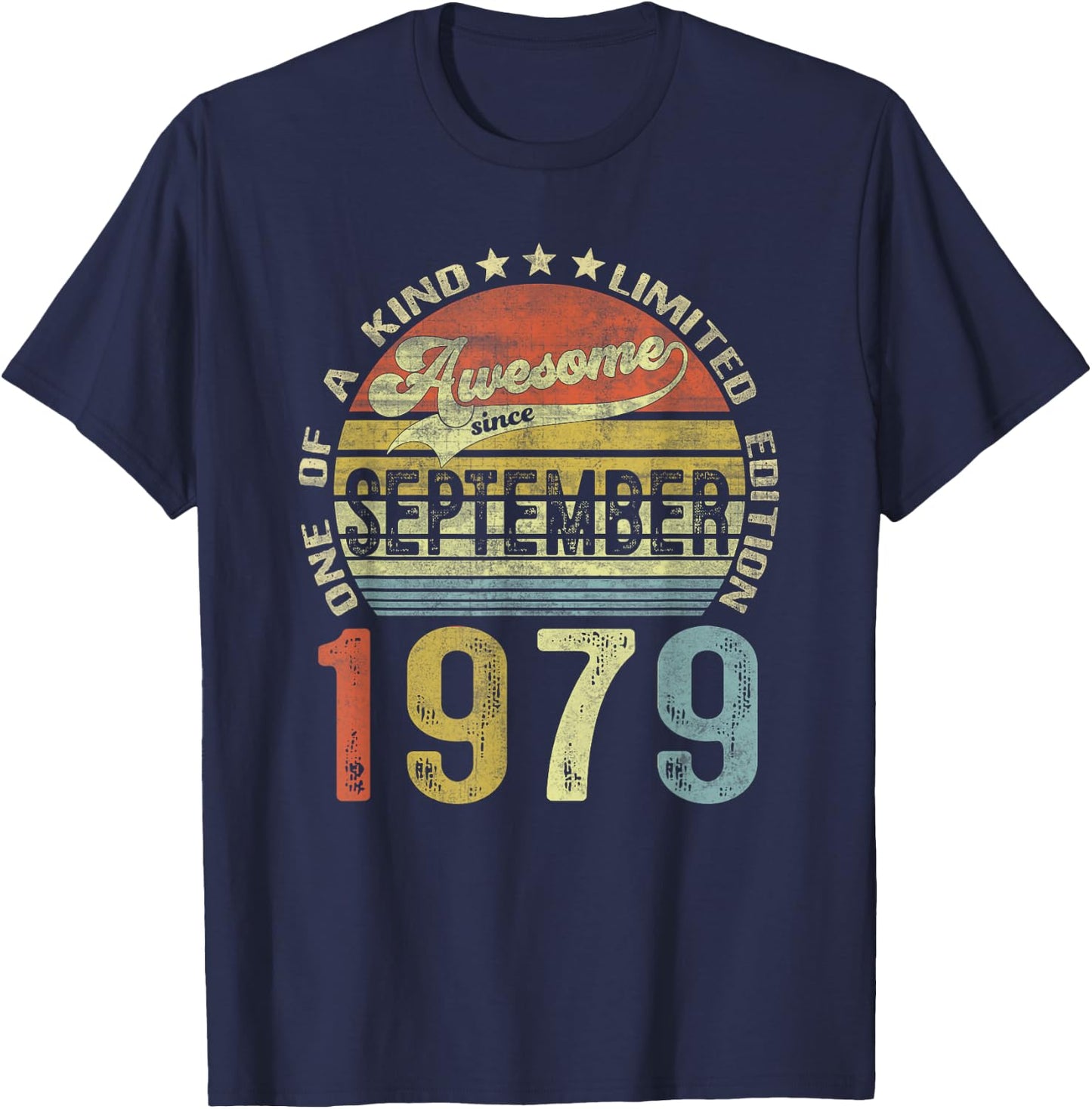 41 Years Old Gifts Vintage September 1979 41th Birthday Gift T-Shirt - T-Shirt | Navy