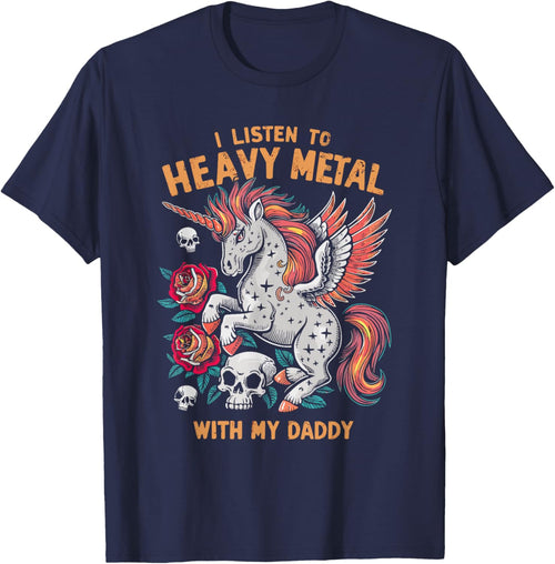 I Listen To Heavy Metal With My Daddy, Rock Unicorn Kids