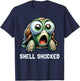 Funny Turtle Pun Shell Shocked Turtle Lover Graphic T-Shirt - T-Shirt | Navy