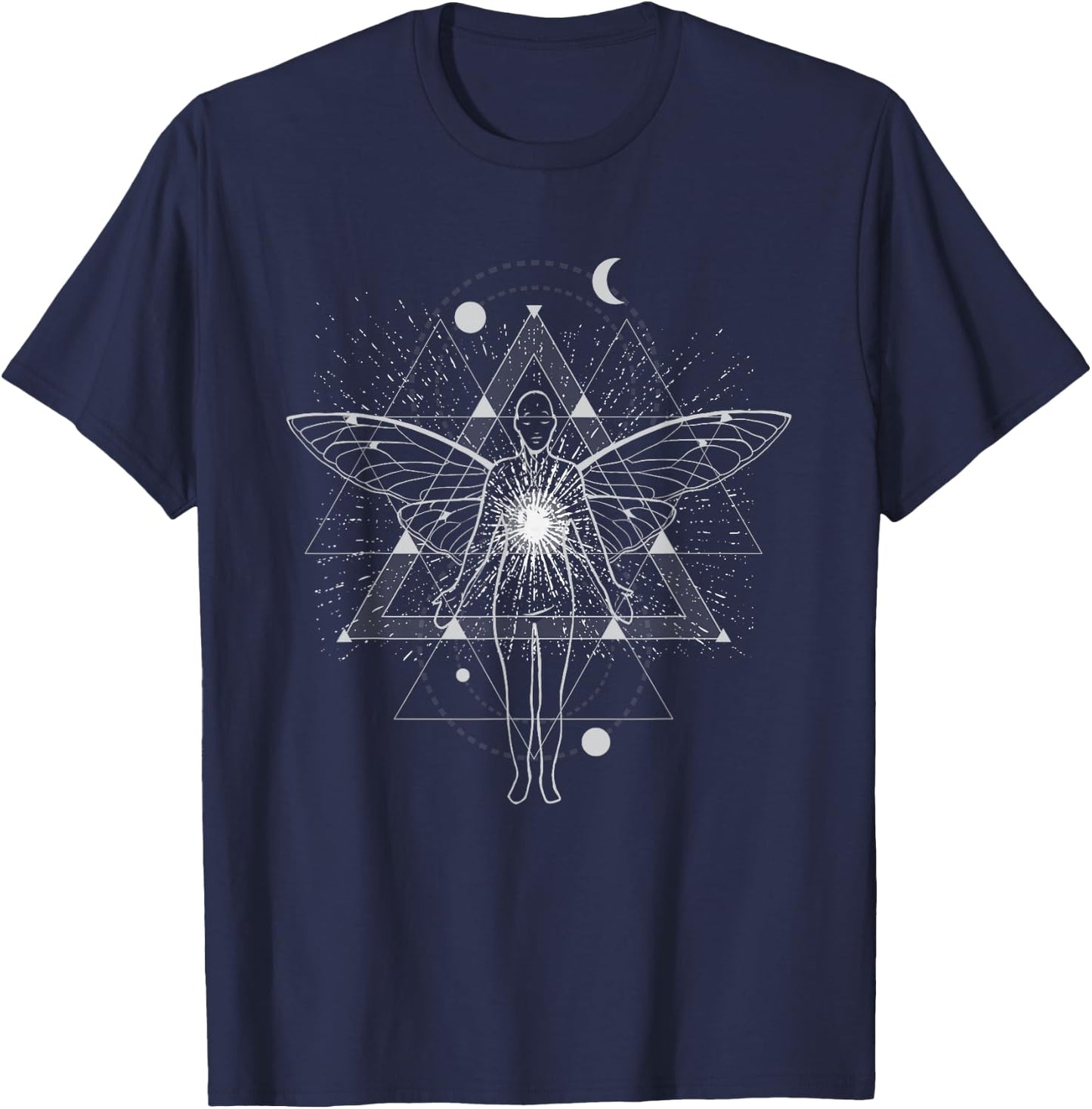 Astral Projection Sacred Geometry Spiritual Meditation Women T-Shirt - T-Shirt | Navy