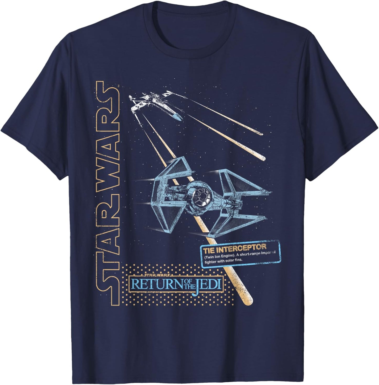 Star Wars Return Of The Jedi TIE Fighter Interception T-Shirt - T-Shirt | Navy