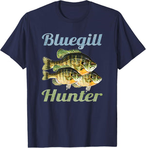 Bluegill Hunter Fishing Dad Fisherman Boy Freshwater Fish T-Shirt - T-Shirt | Navy