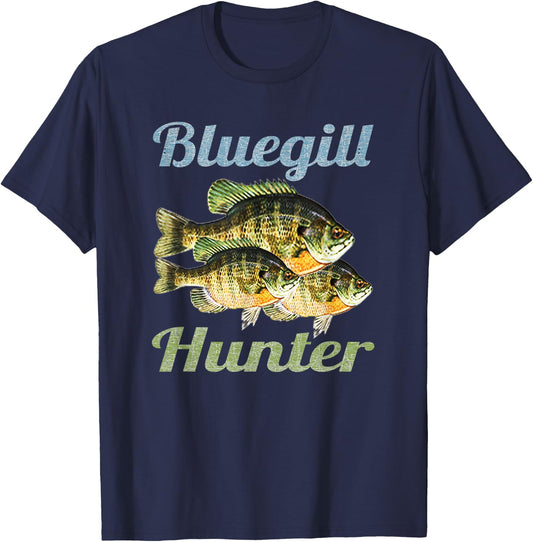 Bluegill Hunter Fishing Dad Fisherman Boy Freshwater Fish T-Shirt - T-Shirt | Navy