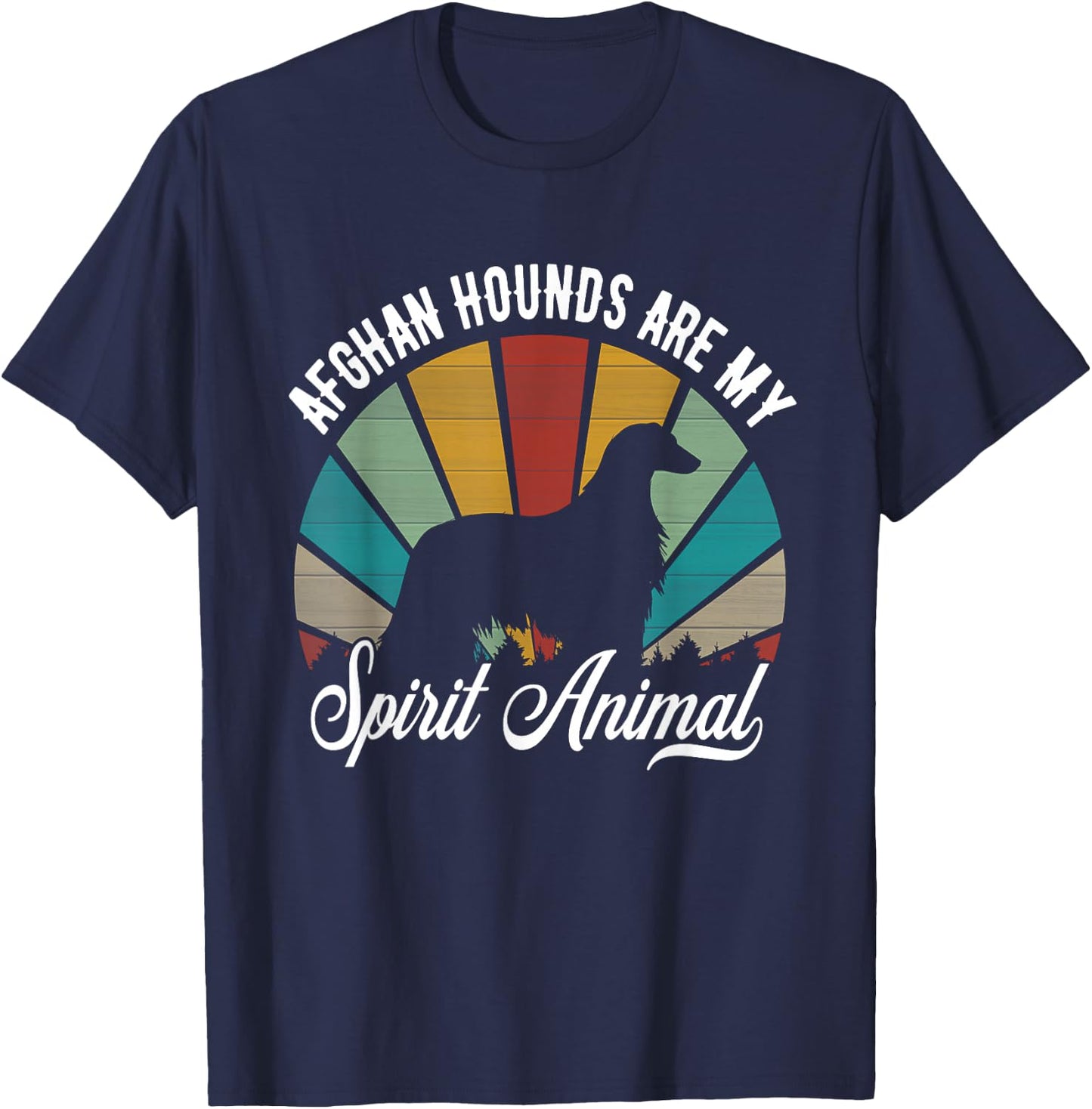Afghan Hound Are My Spirit Animal T-Shirt - T-Shirt | Navy