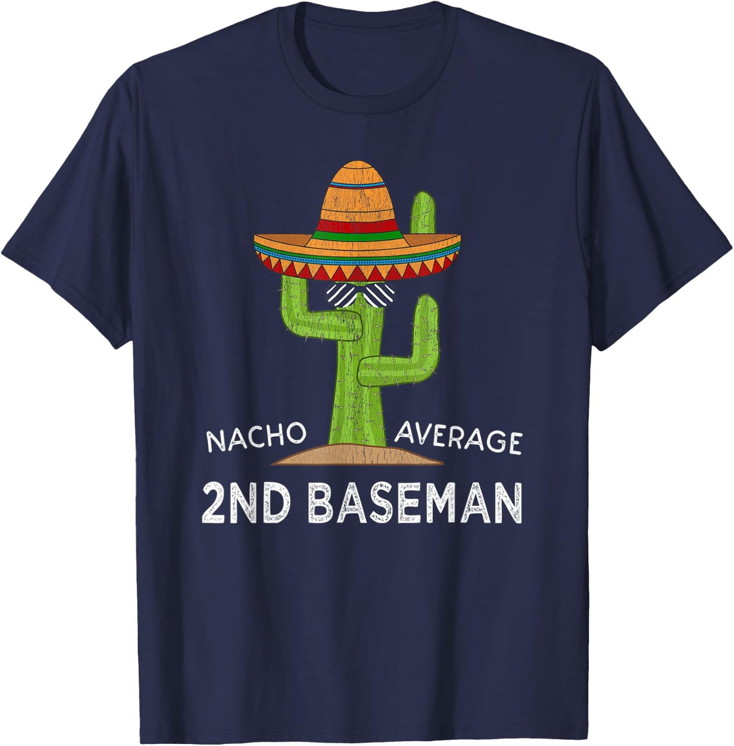 Fun Player Gifts | Funny Baseball & Softball Second Baseman T-Shirt - T-Shirt | Navy